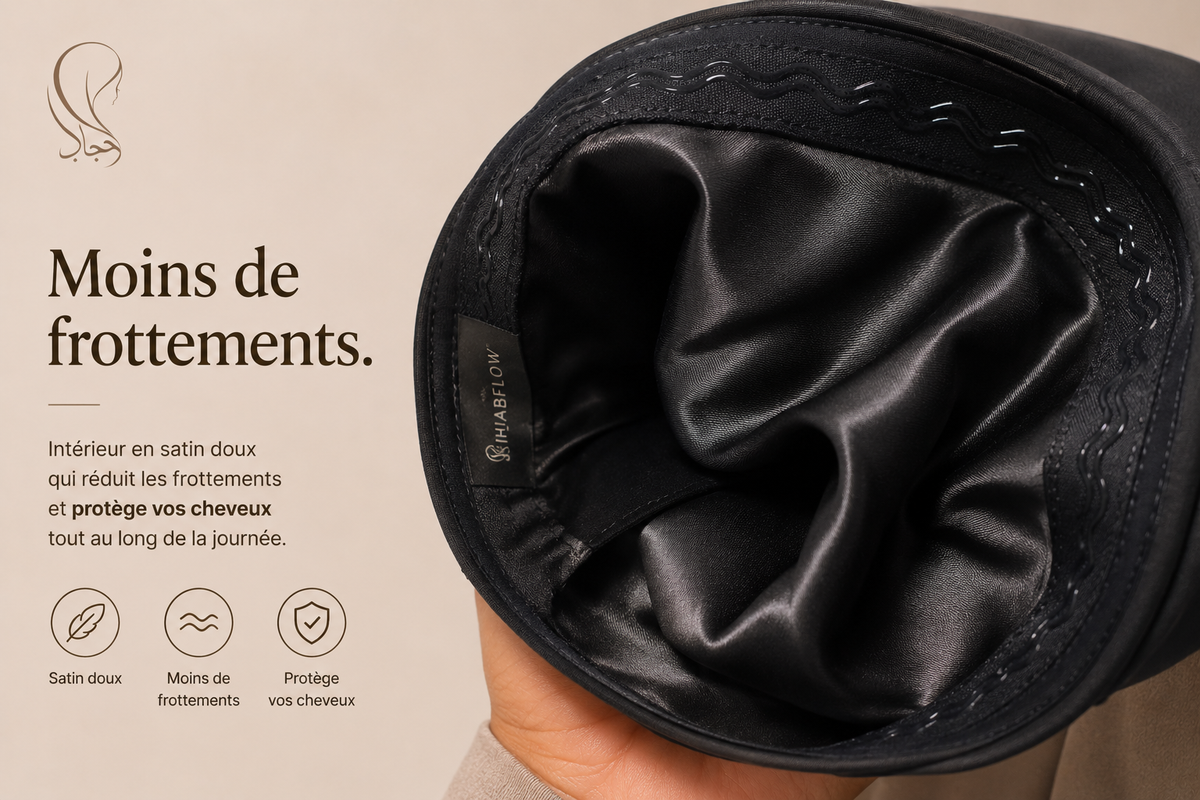 Intérieur en satin doux — moins de frottements, protège vos cheveux