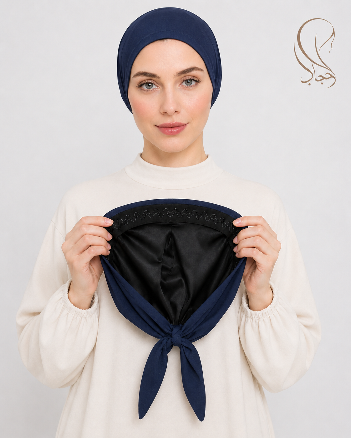 Bonnet sous hijab en satin anti-glisse | HijabFlow Satin Cap™