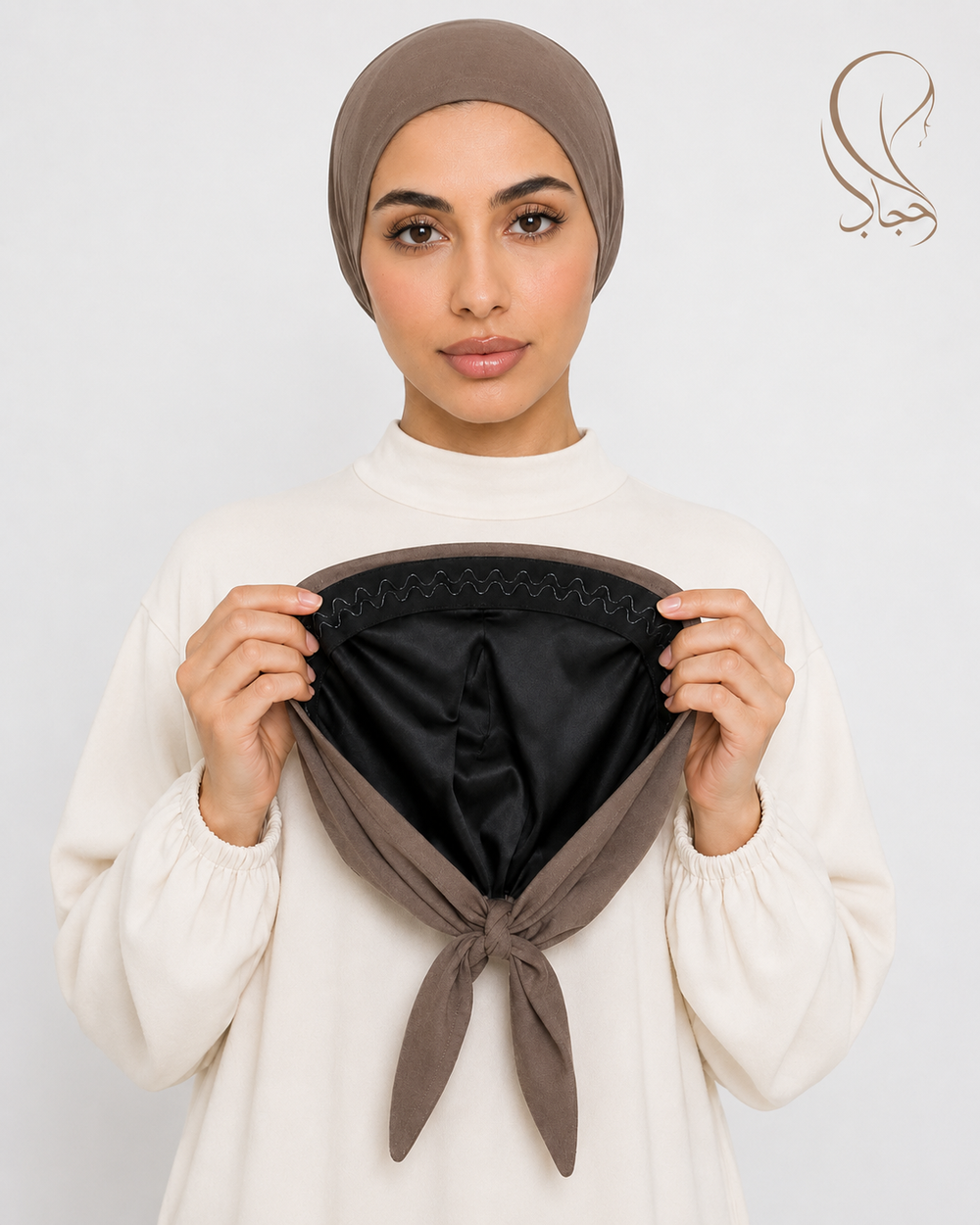 Satin Cap - Taupe
